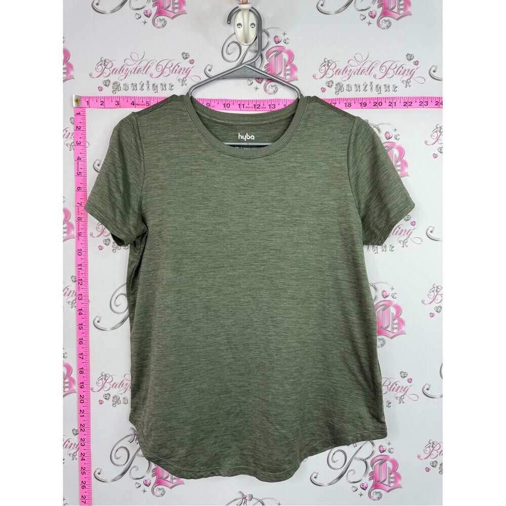 hyba essentials DRY LUX tshirt Olive Green Short Sleeve Crew Tee